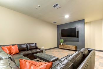 Media room with tv